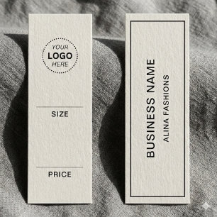 Étiquette de prix du logo de l'entreprise de vêtem
