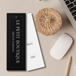 Étiquette de prix pour vêtements simples Black Han