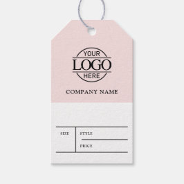 Étiquette de prix simple rose avec logo d'entrepri