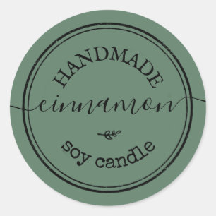 Étiquette de produit à bordure noire écriture manu