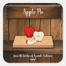 Étiquette de produit Apple Pie 3" carré