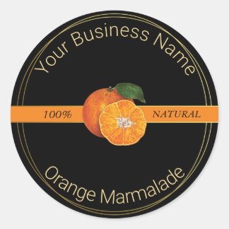 Étiquette de produit Black & Gold Orange