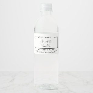 Étiquette de produit blanc minimaliste
