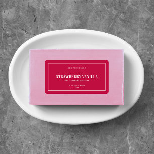 Étiquette de produit couleur modifiable à bordure 