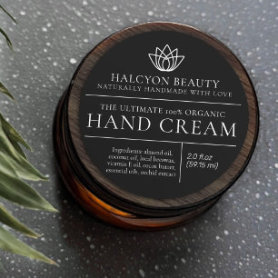 Étiquette de produit de beauté noir et blanc ingré