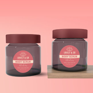 Étiquette de produit de beauté Salon Rose Élégante