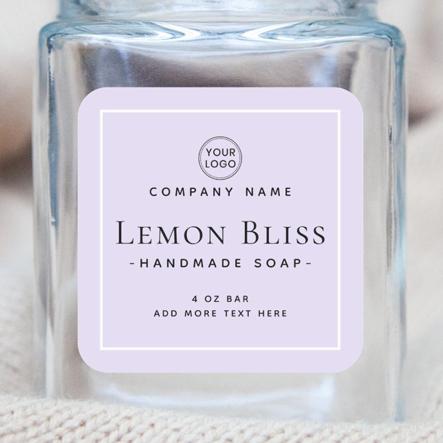 étiquette de produit de bordure blanche carré (Créateur téléchargé)