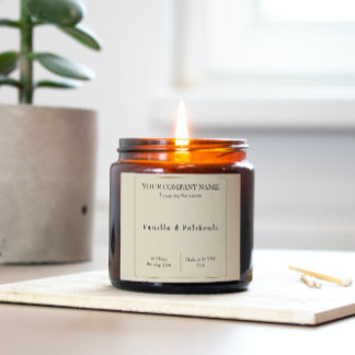 Étiquette de produit de bougie autocollants carrés