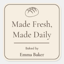 Étiquette de produit de boulangerie personnalisée