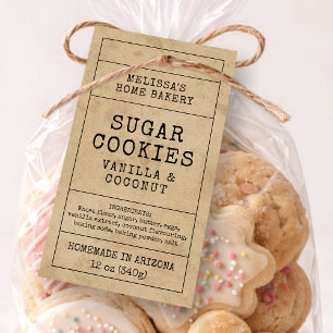 Étiquette de produit de boulangerie rustique pour