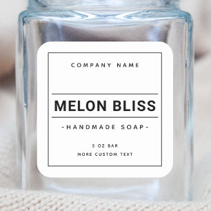 Étiquette de produit de carré de couleur minimalis