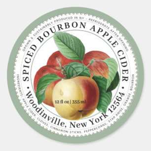 Étiquette de produit de cidre de pomme épicé