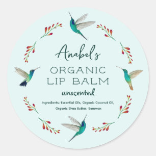 Étiquette de produit de colibri