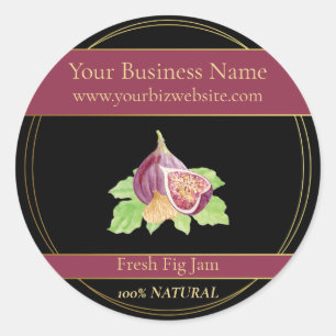 Étiquette de produit de confiture de figues fraîch