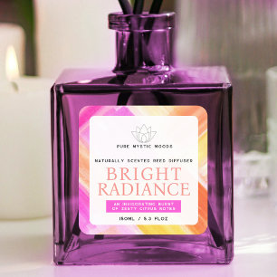 Étiquette de produit de diffuseur de roseaux abstr