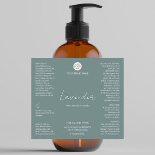 Étiquette de produit de flacon de soins de peau av