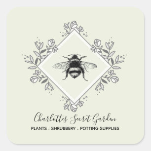 Étiquette de produit de logo d'abeille de fourniss