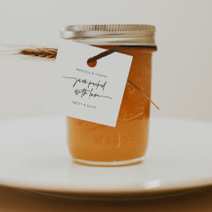 Étiquette de produit de pot de confiture de mariag