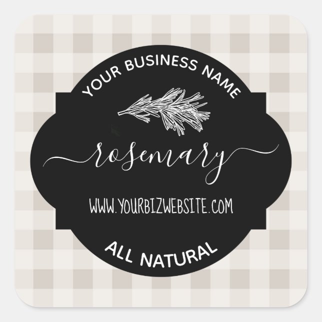 Étiquette de produit de pot d'herbes et d'épices (Devant)