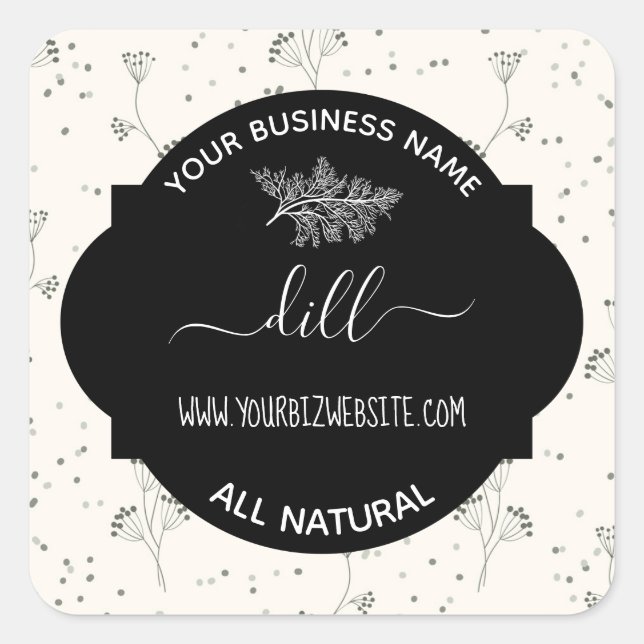 Étiquette de produit de pot d'herbes et d'épices (Devant)