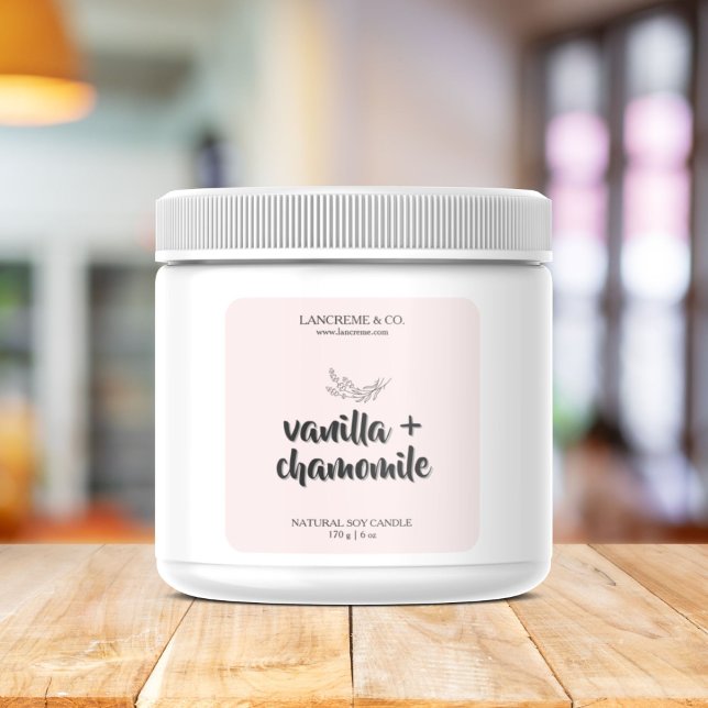 Étiquette de Produit de Savon à la Bougie Minimali (Créateur téléchargé)