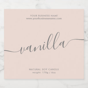 Étiquette de produit de script rose vif moderne