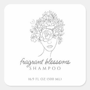 Étiquette de produit de shampoing pour cheveux