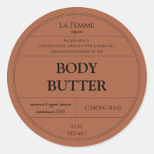 Étiquette de produit de soins cosmétiques minimaux