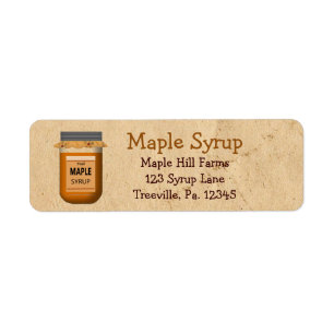 Étiquette de produit d'étiquette de sirop d'éra