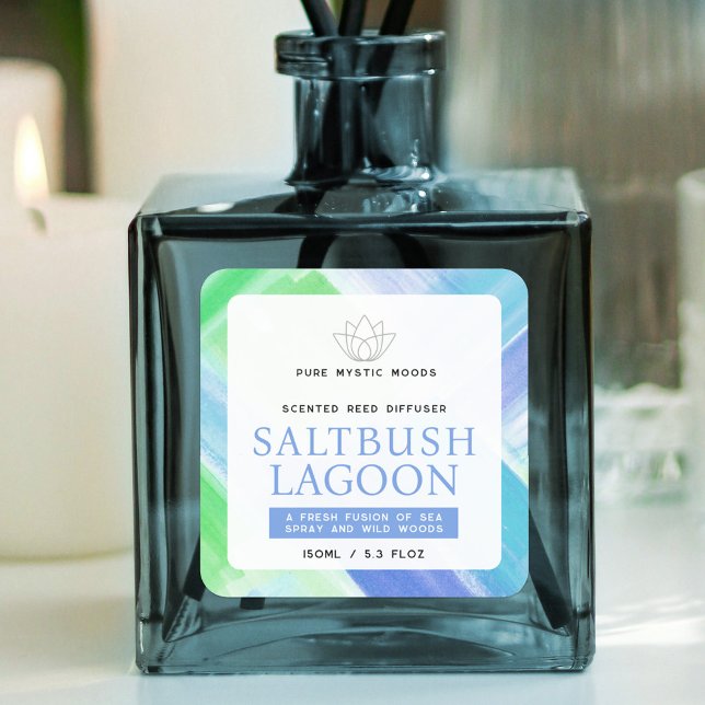 Étiquette de produit du diffuseur abstrait de rose (Créateur téléchargé)
