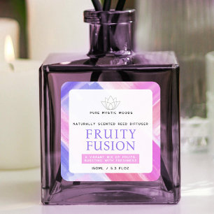Étiquette de produit du diffuseur de roseaux abstr