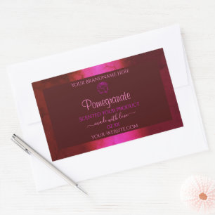 Étiquette de produit en marbre rouge rose chatoyan