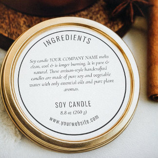 Étiquette de produit en noir neutre ingrédients