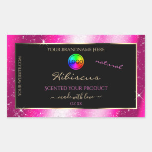 Étiquette de produit et logo Chic Hot Rose Parties