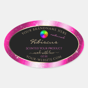 Étiquette de produit et logo Chic Hot Rose Parties