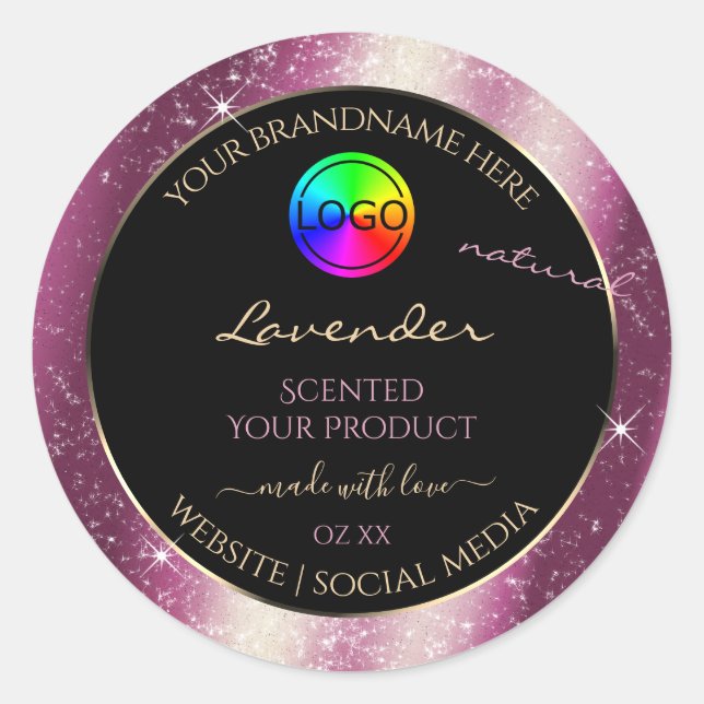 Étiquette de produit et logo Chic Lavender Parties (Devant)