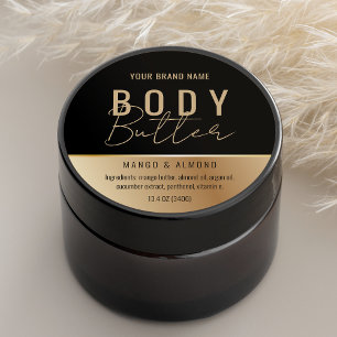 Étiquette de produit Faux Gold Body Butter personn