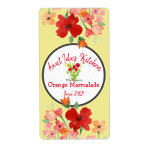 Étiquette de produit floral