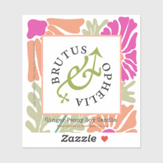 Étiquette de produit floral en vinyle sur mesure a