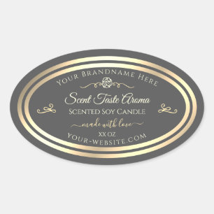 Étiquette de produit gris foncé Gold Frame Rose Vi
