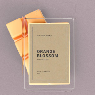 Étiquette de produit Kraft à bordure mince minimal