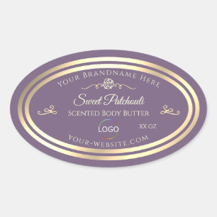 Étiquette de produit Lavender avec cadre et logo G