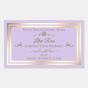Étiquette de produit Lilac Subtil Gold Frame Rose 