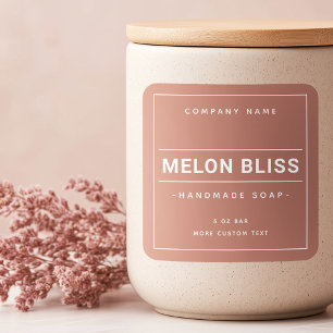 Étiquette de produit marron en terre cuite minimal