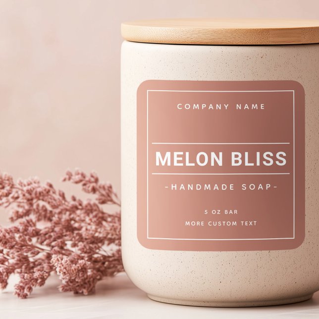 Étiquette de produit marron en terre cuite minimal (Modern minimal terracotta brown product label)