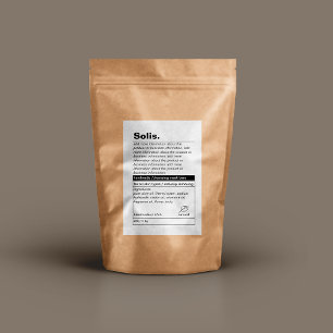 Étiquette de produit minimal