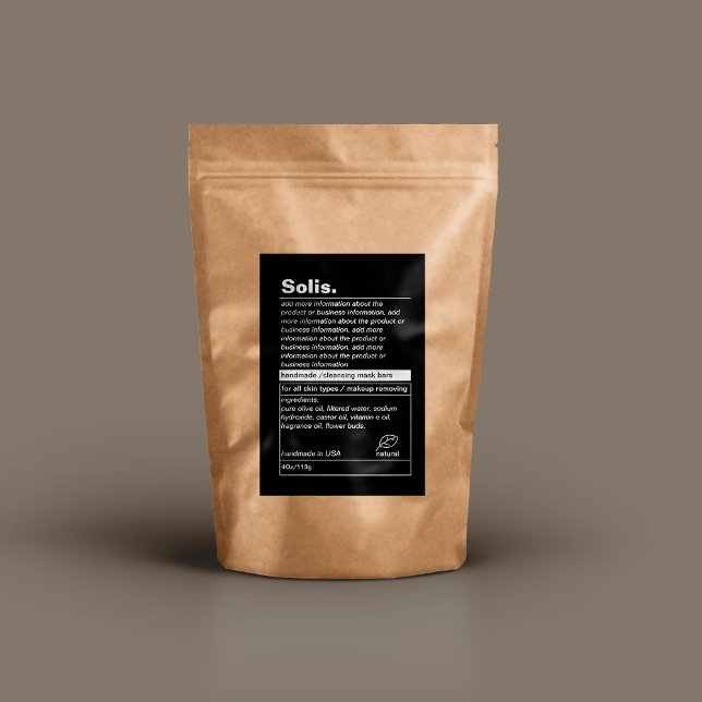 Étiquette de produit minimal (Créateur téléchargé)