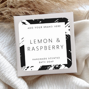 Étiquette de produit minimal noir et blanc