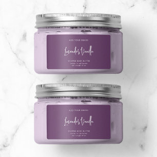 Étiquette de produit minimaliste de script de coul