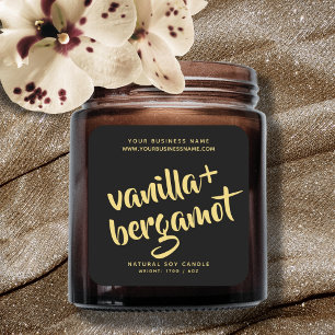 Étiquette de produit moderne en or noir